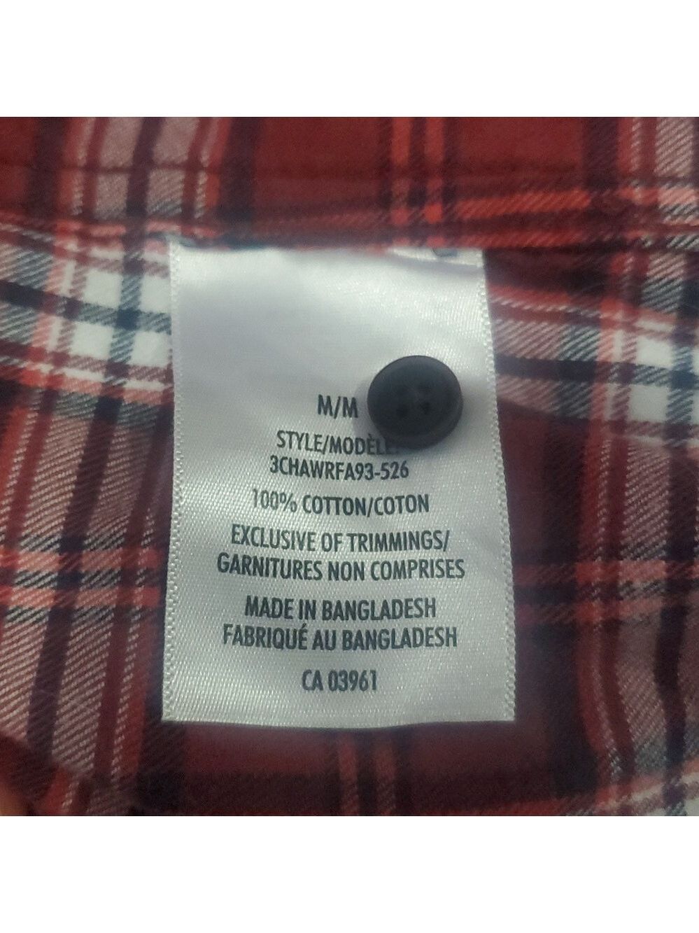 Windriver Red Plaid Shirt Size Medium - Picture 6 of 6